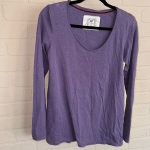 margaritaville shirt purple long sleeve medium soft raw hem NWT at Somewhere